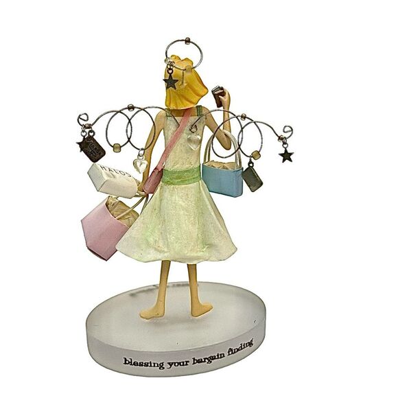 Angel of Shopping Figure Hallmark Bargain Credit Card Charms Bags Stars Halo - Picture 3 of 5